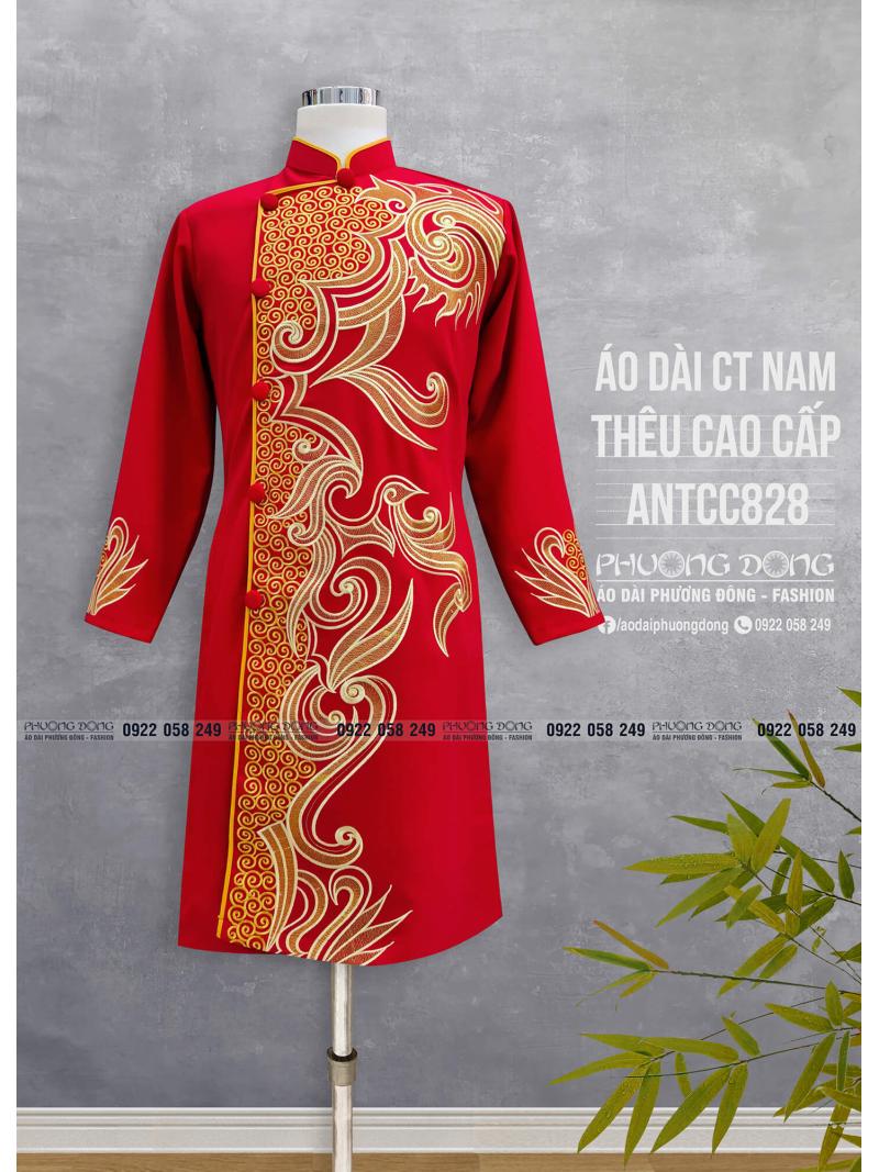 Áo Dài Cách Tân Nam Thêu Cao Cấp ANTCC828 Áo Dài Cách Tân Nam Thêu Cao Cấp ANTCC828